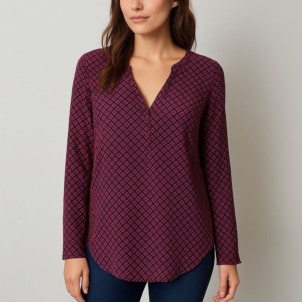 Anthropologie Women's Geometric Patterned Top